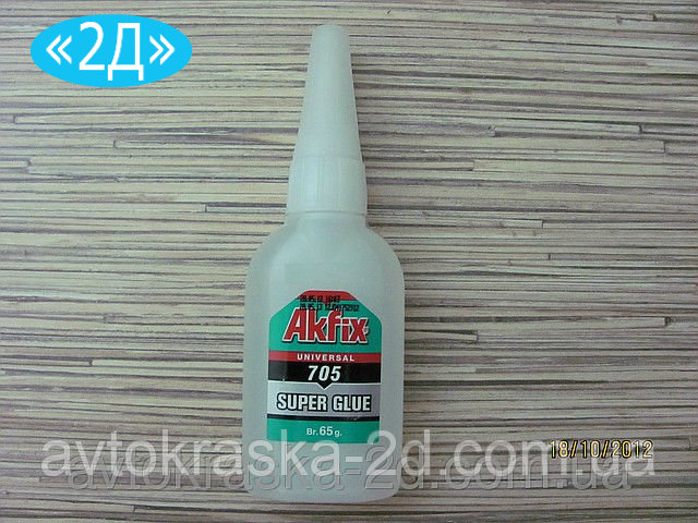 Суперклей Akfix 705 высокой вязкости (гель) 50 г без активатора. - фото 2 - id-p559250839