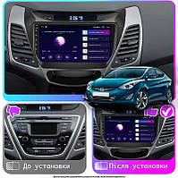 Al Штатная магнитола для Hyundai Elantra V (MD) Рестайлинг ver 2 2013-2016 экран 9" 2/32Gb Wi-Fi GPS Base