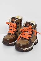 Ботинки детские зима коричневого цвета на шнурках А