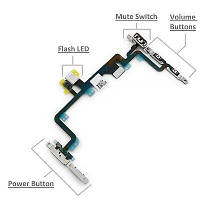 Шлейф iPhone 8 Plus Power + Volume (з кнопками включення та гучності, зі спалахом, з мікрофоном)