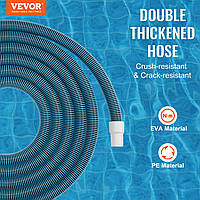 Надміцний шланг для басейну VEVOR, 1-1/2 дюйма x 30 футів, шланг для чищення пилососа для басейну, сумісний з наземними басейнами,