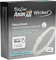 Ошейник AnimAll VetLine Wicker противопаразитарный для собак и котов 70 см Белая жемчужина (4820150208332)