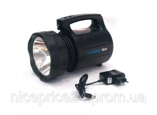 Мощный аккумуляторный фонарь фара TD-6000 15W g - фото 2 - id-p2131759201