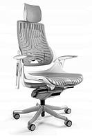 Ергономічне крісло Wau, біле, еластомер TPE-сірий