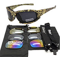 Спортивные солнцезащитные тактические очки Daisy X7 Хаки -4 сменных линзы + чехол svitloochey