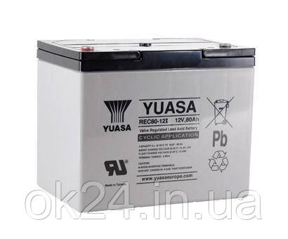 Акумулятор 80Ah/12V L+ REC80-12 YUASA циклічний