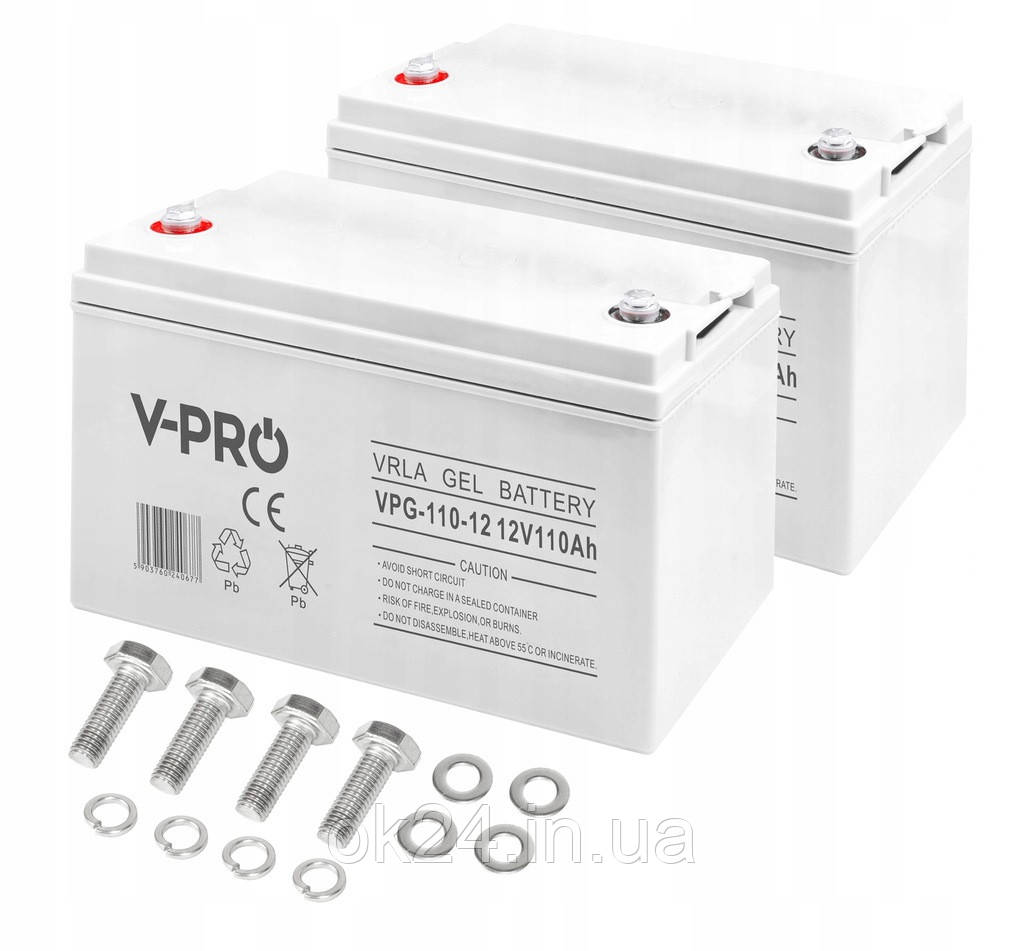 2X GEL BATERY VOLT PL VPRO 110AH ДБЖ ІНВЕРТОР ІНВЕРТОР КОНВЕРТЕР