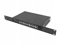 LANBERG SWITCH POE RACK 19" 24X 1GB POE+/2X GB/2X SFP 250W RSGE-24P-2G