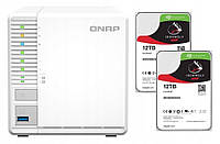 Файловий сервер QNAP TS-364-8G NAS + 2x 12 ТБ Seagate