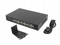Lanberg Switch 24x 1Gb PoE+/2x Gb 2x SFP Rack 19"
