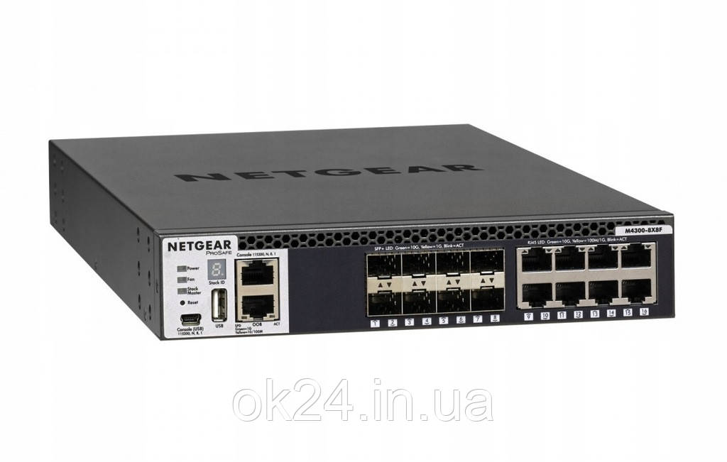 Комутатор NETGEAR 8x10GE 8xSFP+ Stack XSM4316S