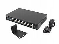 LANBERG SWITCH POE RACK 19" 24X 1GB POE+/2X G