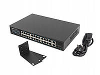 LANBERG SWITCH POE RACK 19" 24X 1GB POE+/2X GB/2X SFP 250W RSGE-24P-2GE-2S-