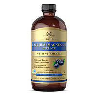 Liquid Calcium Magnesium Citrate with Vitamin D3 - 16 oz Natural Blueberry