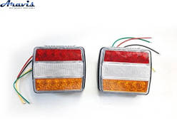 Задній ліхтар квадратний 12V 11х10х4см LED-181 12V 2шт