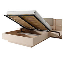 Ліжко двоспальне з приліжковими тумбами 160x200 Dast (Fast) Perfect Home (з підйомним механізмом/без матраца)