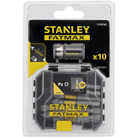 Набор бит Stanley FatMax, Pozidriv, Pz1, Pz2, Pz3, L= 50 мм, 10 шт, кейс (STA88565) - Топ Продаж!