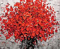 Картина по номерам Букет красных цветов 40*50 см LW3002