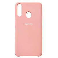 Чехол Silicone Case Samsung Galaxy A20S Light Pink TS, код: 8109074