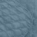 Покривало Велюрове м'яке Синє Євро розмір 220х240 см ромб/круглий, фото 3