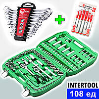 Набір ключів 108 одиниць, комплект ключів автомобільні 108ед + 12 шт. ключів + 6 шт. ударних викруток, AMG