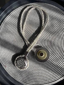 Магніт для штор Джут  молочний