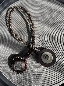 Магніт для штор Джут  шоколадний