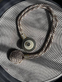 Магніт для штор Джут крем  із золотом