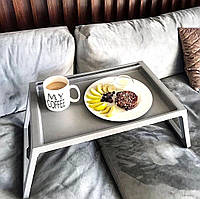 Гарний дерев'яний тацю для сніданку, Прямокутна таця для їжі, AMG