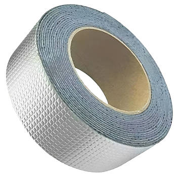 Клейка алюмінієва стрічка 10м х 5см, BUTYL SELF-ADHESIVE / Надміцна водостійка стрічка / Термостійкий скотч