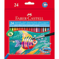 Набір акварельних олівців Faber-Castell 24 кольори TT, код: 7590797