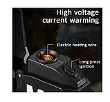 Запальничка спіральна 6002 M8 з LED-ліхтариком, чорна, фото 4