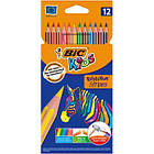 Олівці кольорові Bic Evolution Stripers 12 шт (bc9505221) (код 1260718)