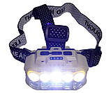 Ліхтар налобний BL HX-817 із сенсором 9070, чорно-білий, фото 10