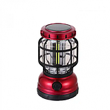 Ліхтар кемпінговий BL ZJ-1990T на сонячній батареї, червоний, фото 3