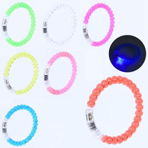 Браслет 8,5см, світло, ЦІНА ЗА УП. 40ШТ, 6 кольорів, на бат(табл), пак. 8,5*8,5*1 см (400 шт.), фото 1