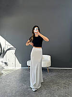 Шикарные атласные юбки длина макси FN - 20114 р: 42-44, 46-48, 50-52