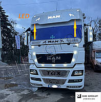 Led Козырек солнцезащитный из нержавеющего металла для MAN TGX (XL) , с креплением в комплекте