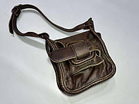 Кожаная РЕТРО сумка, ECHTES LEDER, Germany, кожа толстая, состояние Отличное!