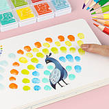 Набір пальчикові фарби (12 кольорів + 30 карток) від Obetty, фото 3