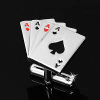 Запонки Покер Poker Star для гравця карти тузи весільні запонки стильний аксесуар