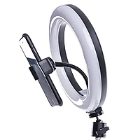 Кольцевая LED лампа Ring Fill Light M30E шириной 30 см с одним крепежом для смартфона и пультом