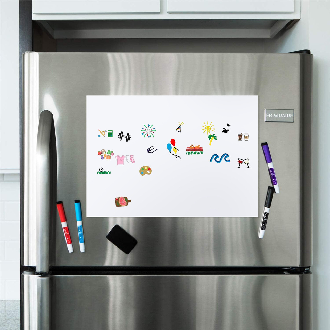 Магнітний Планер та Дошка для Малювання 'Чистий Білий Лист: Плануй, Пиши, Стирай на холодильнику" - фото 2 - id-p2131867053