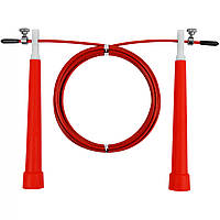 Скоростная скакалка EasyFit Speed Cable Rope 3 м со стальным тросом красная