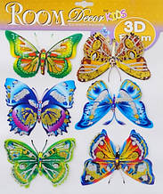 Наклейка 3D "Метелики"
