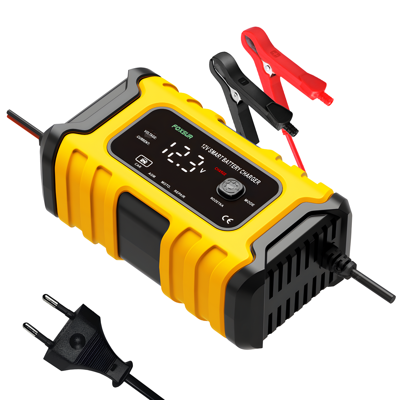 Автомобільний імпульсний зарядний пристрій Foxsur 12v 6A FBC1206D, автоматична зарядка для акумулятора