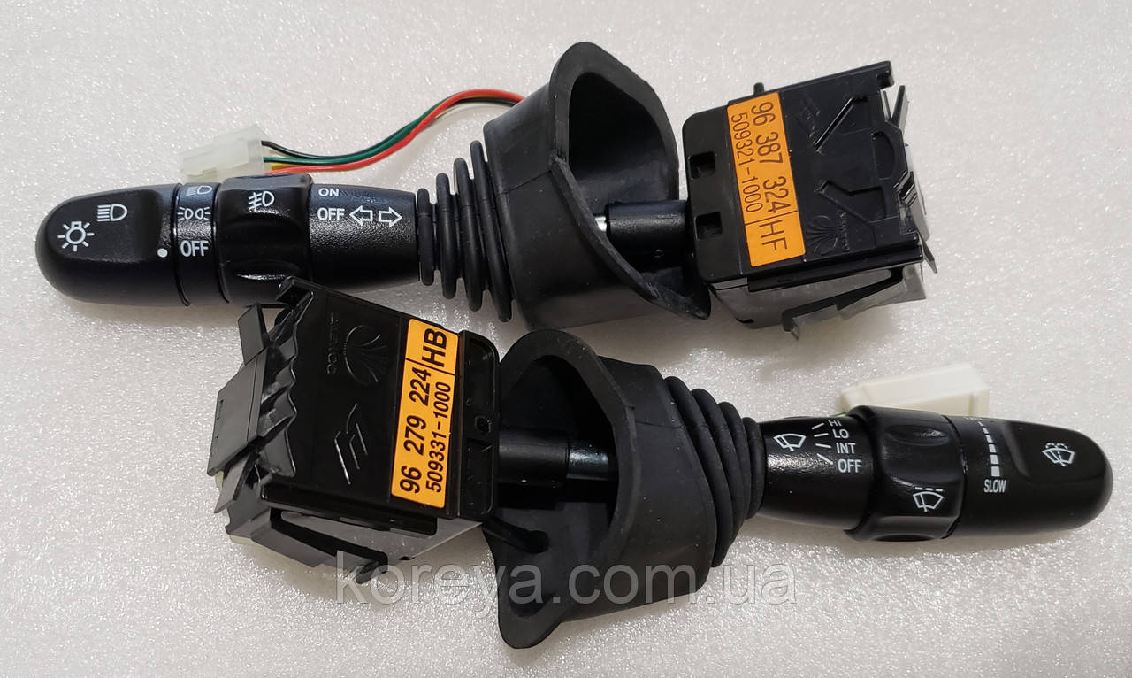 Комплект перемикачів поворотів + двірники Ланос із пилниками GM 96242526, фото 1