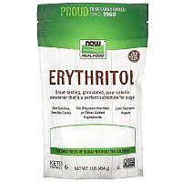 Эритритол (сахарозаменитель) Erythritol Now Foods Real Food 454 г KM, код: 7701518