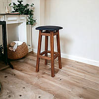 Високий деревяний Стілець Мілан з м'яким сидінням матеріал Вільха 75 см