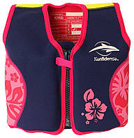 Konfidence - Детский плавательный жилет - поплавок 18 мес-3 года, цвет Navy/Pink Hibiscus